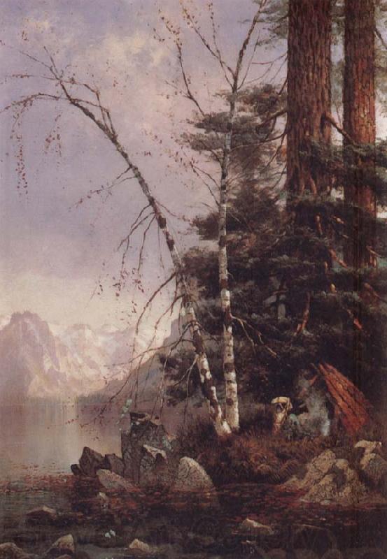 Edwin Deakin Fallen Leaf Lake Norge oil painting art